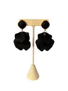 Black Petals Earrings